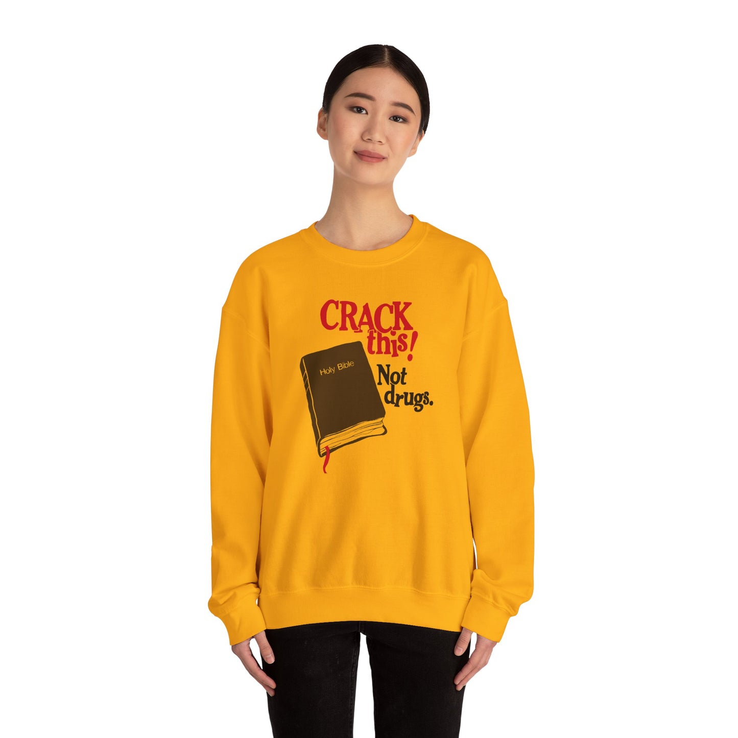 "Crack This! Not Drugs" Bible Crewneck