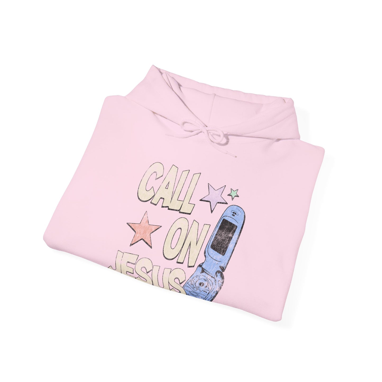 "Call On Jesus" Vintage Faded Hooded Sweatshirt