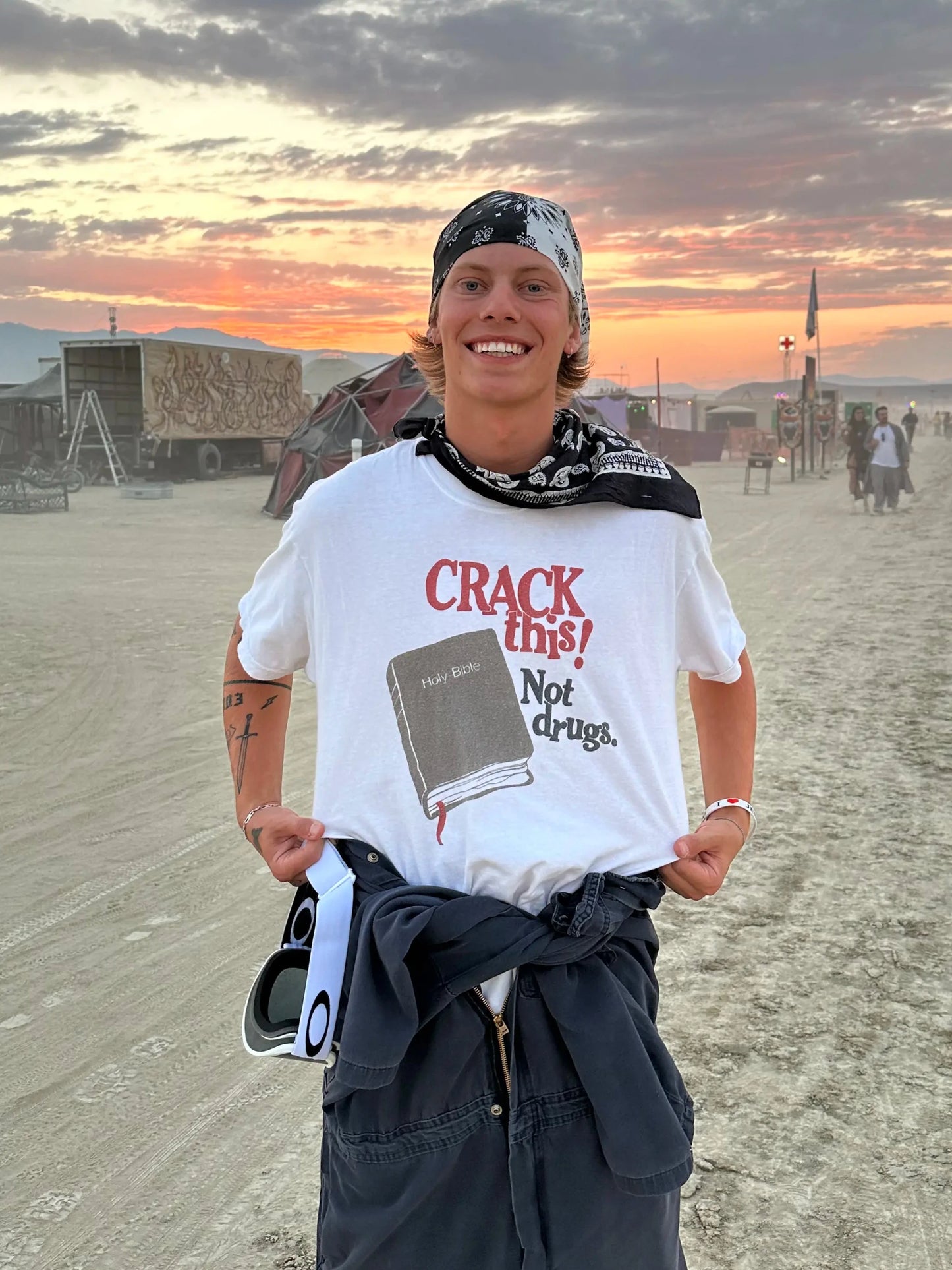 "Crack This! Not Drugs" Bible T-Shirt