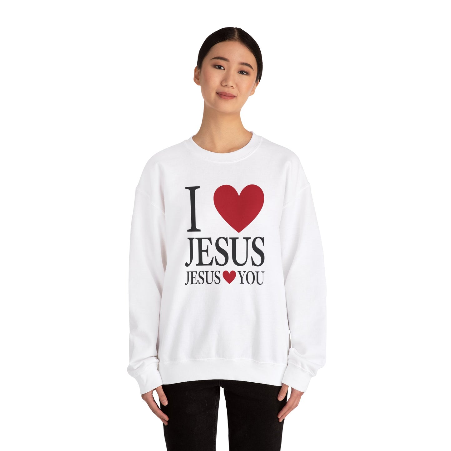 "I Love Jesus Jesus Loves You" Crewneck