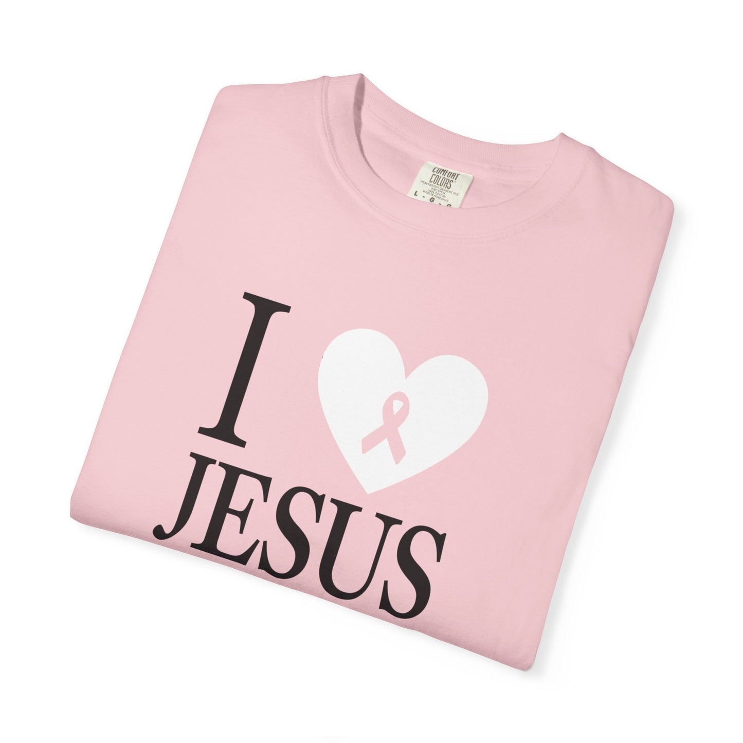 "I Love Jesus Jesus Loves You" Breast Cancer Awarness Tee