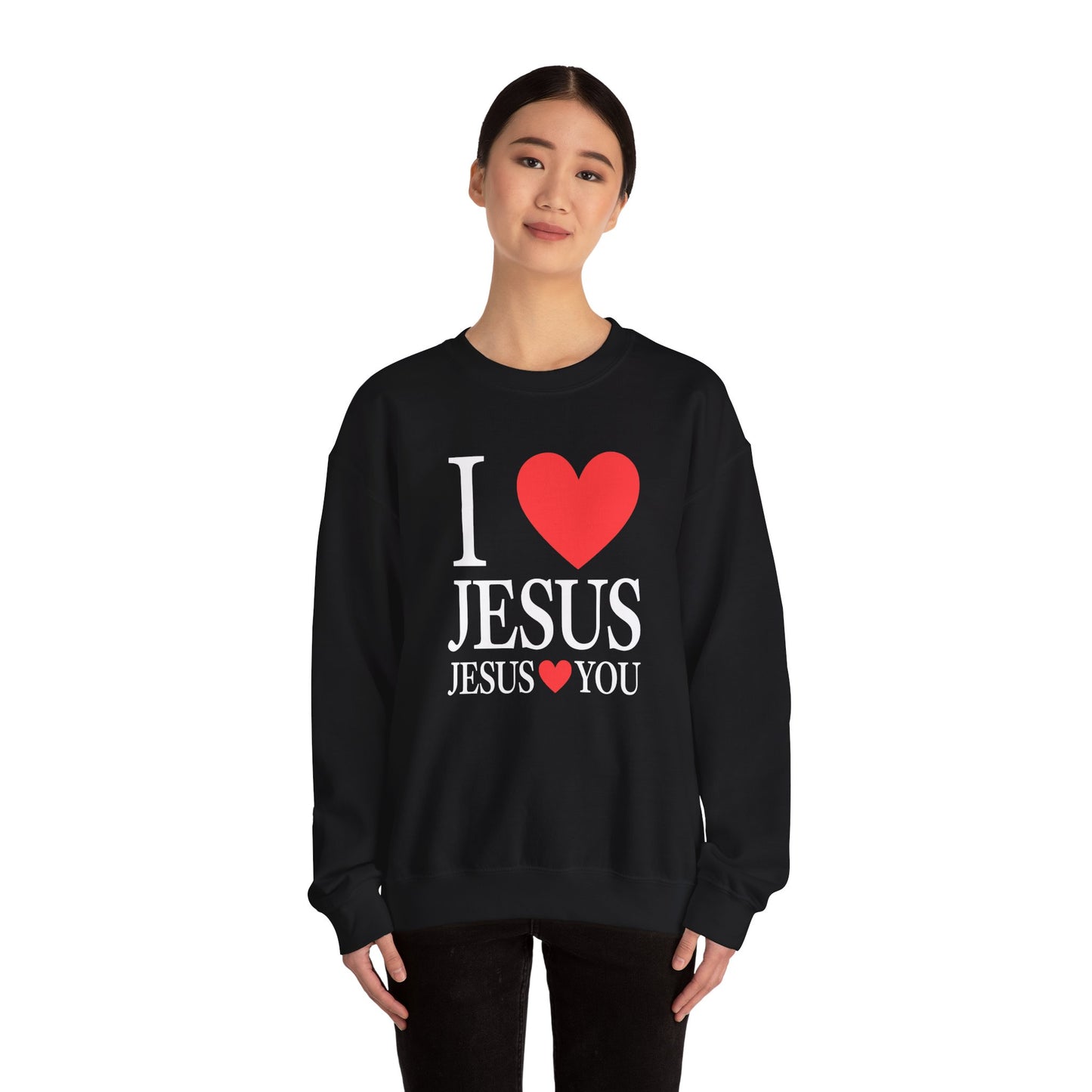 "I Love Jesus Jesus Loves You" Crewneck